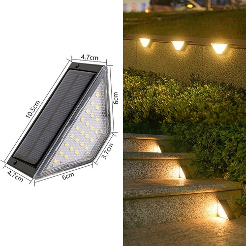 24 LEDS Solar Step Lights Outdoor Waterproof Decor for Stair, Step, Deck, Fence - Picture 4 of 12