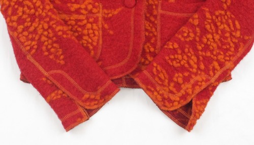 BOTTEGA BY ELISA CAVALETTI Womne's Red Orange Jcket Floral Wool Blazer S - Picture 9 of 24