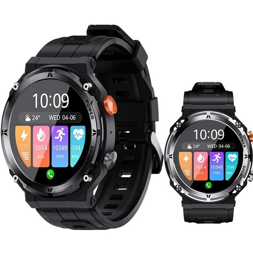 Smartwatch Herren mit Telefonfunktion Sprachassistent Blutdruckmessung Sportuhr - Bild 19 von 23