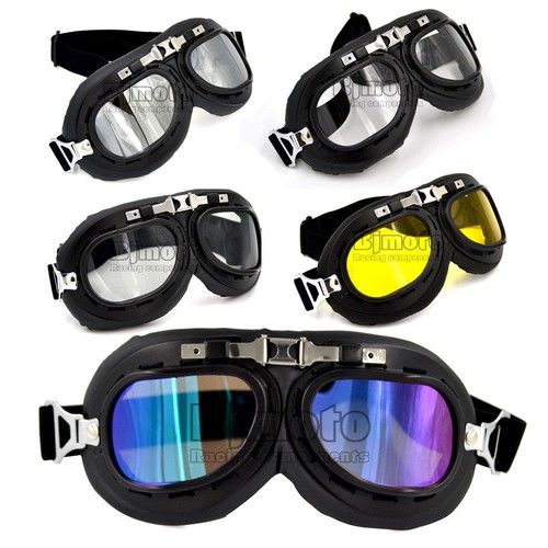 Aviator Pilot Cruiser Motorcycle Bicycle Scooter ATV Goggles Eyewear Glasses - Foto 1 di 26