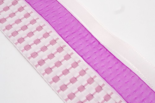 Craft DIY Gift Wrap Ribbon Set 1.5", 1/2", 3/8" YD Trend Lavender Sheer & Purple - Picture 4 of 5