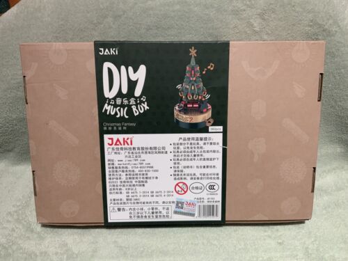 JAKI DIY Rotating Music Box Merry Christmas Tree Building Block Kit w/360 Pieces - Picture 2 of 20