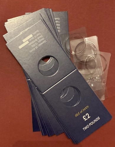 20 x Isle of Man £2 Coins Blue Coin Holder Self adhesive Card ( No Coins ) - Picture 2 of 9