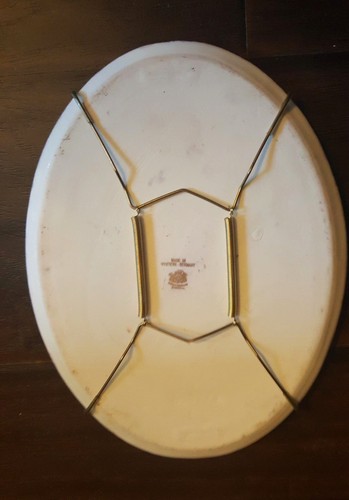 Antique West Germany Bavaria Hand Painted Portrait Porcelain Large Wall Plaque - Picture 6 of 7