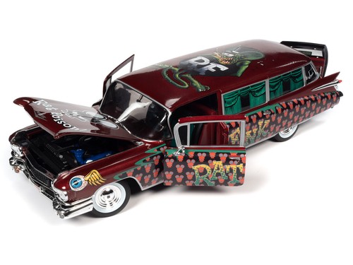 2022 AUTO WORLD 1:18 *RAT FINK ED ROTH* 1959 Cadillac Eldorado HEARSE *NIB* - Picture 5 of 6