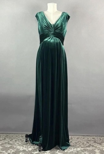 Morilee Madeline Gardner: Emerald Velvet Size 14 Maternity Dress 14102 New w Tag
