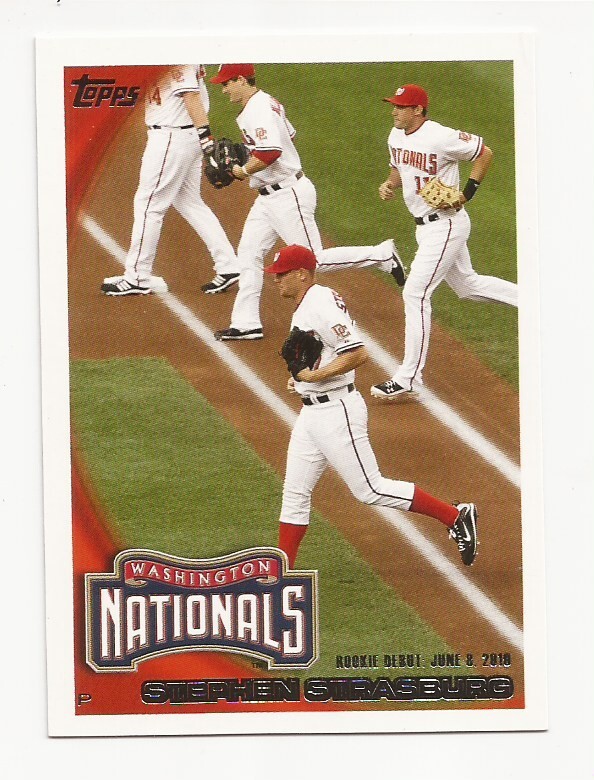 2010 Topps Update Baseball Nationals Stephen Strasburg Rookie Debut Card #US-55