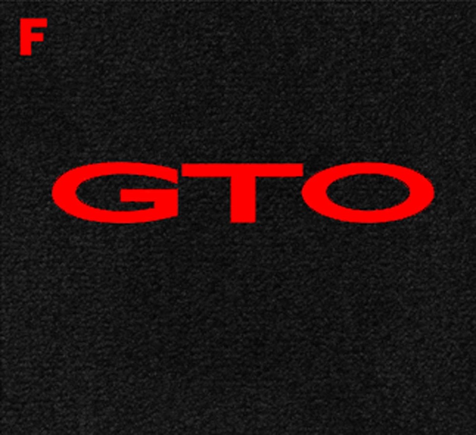 Gto Letters NEW! BLACK FLOOR MATS 1968-1972 PONTIAC GTO Embroidered Choice of Logo ...