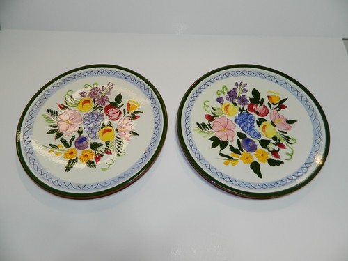 MCM VTG Stangl Pottery Fruit and Flowers 10 1/8” Dinner Plate Lot of 2 - Picture 2 of 5