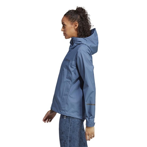 Adidas Terrex Multi 2.5 Layer Rain Jacket Wonder Steel HM4056 Women's XL - Picture 5 of 6