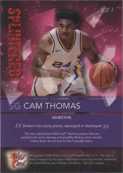2021-22 Wild Card Alumination - Cameron Thomas #ASP-7
