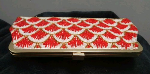 Hermoso bolso clutch Biba con cuentas de lentejuelas vintage fiesta elegante. - Imagen 6 de 11