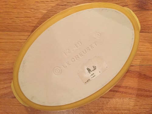 Plato para hornear de gres gratinado Le Creuset ovalado Petite Au Dijon 10" x 6" ~ usado en excelente estado - Imagen 6 de 7