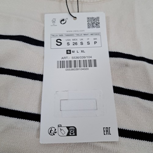 ZARA Long Knit Stripped Sleeveless Dress Black and White BNWT Women's Small - Picture 14 of 18