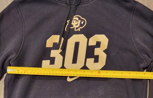 Nike Colorado Buffaloes 303 Area Code Black Hoodie - Men's Small - Picture 2 of 4