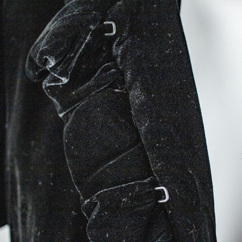 LAFAYETTE 148 neu schwarz solide Damen Rüschen formell Samt Jacke Mantel Größe 14 - Bild 7 von 12