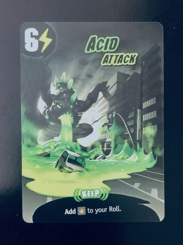 King Of Tokyo Dark Edition | Acid Attack Power Card | Replacement Game Piece - Afbeelding 1 van 3