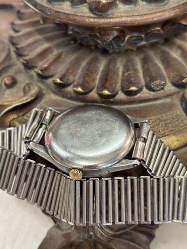 Vintage Omega Military Style 1940’s Blue Steel Hands Lovely Patina Bonklip Strap - Picture 5 of 7