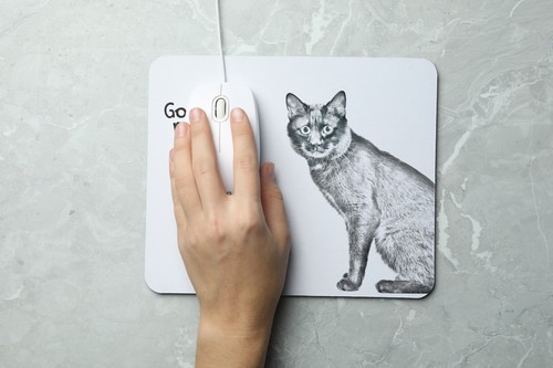 Kurilian bobtail mouse pad with a cat Art-Dog - 第 7/7 張圖片