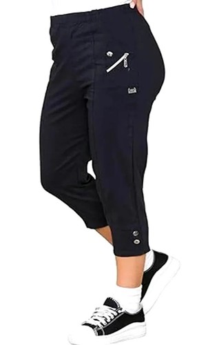 Ladies Cherry Berry Capri Cropped 3/4 Elasticated Jogging Women Trousers UK 8-26 - Picture 7 of 24
