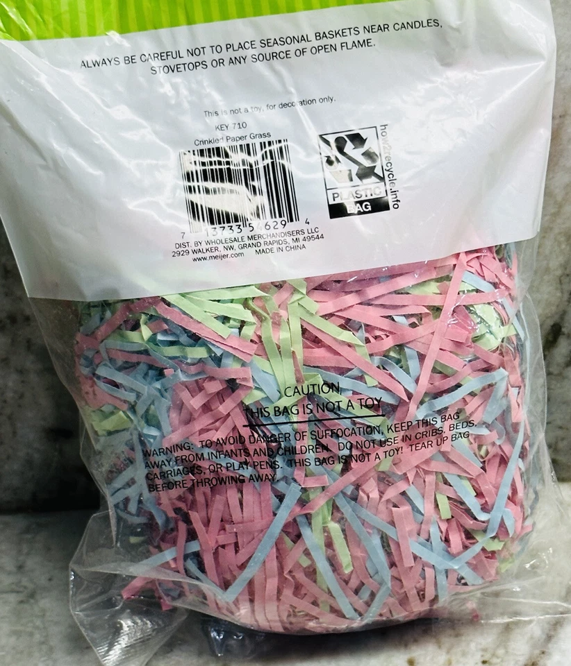 Relleno de trituración de papel cortado arrugado de 1,5 oz para envolver regalos relleno de cesta multicolor Foto 4 de 4