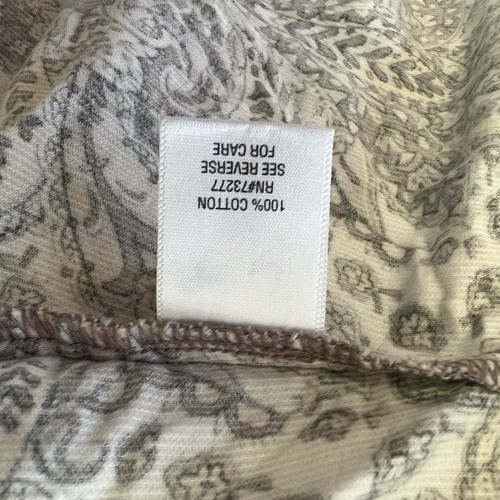 Croft & Barrow Cotton Corduroy Paisley Print Button Up Collared Short Sz L EUC - Picture 4 of 7