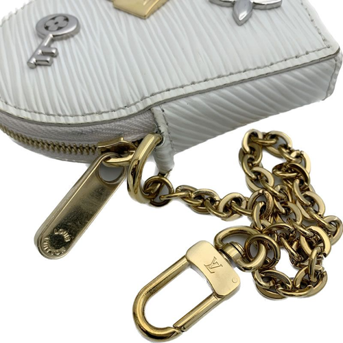 Louis Vuitton Coin Case Mini Wallet Heart White M63996 Epi Love Lock Women Japan - Picture 5 of 7
