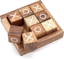 BSIRI Tic Tac Toe for Kids and Adults Coffee Table Living Room Decor, Desk Decor