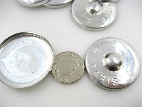 large Fabric self Cover Buttons Aluminum Flat Ring Back DIY fabric button - Picture 19 of 20