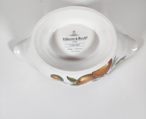 Villeroy & Boch Cascara Gravy Boat White Fruits Design Fine China - Picture 7 of 8