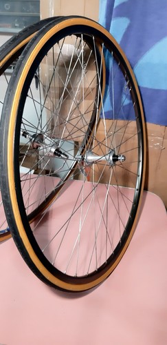 Ruote Campagnolo/ambrosio Alluminio Copertoncini Vintage Bike - Picture 16 of 24