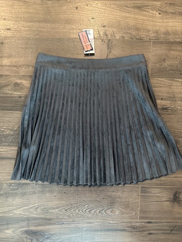 Vineyard Vines Women's Faux Suede Accordion Pleated Skirt Condor Gray Size 6 NWT - Picture 7 of 7