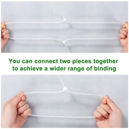 100Pcs Cable Ties 14" 50lbs Heavy Duty Nylon Wrap Wire Zip Ties UV Resistant Lot - Picture 4 of 11