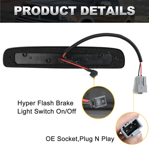 LED 3rd Brake Light Strobe stop Cargo Lamp for 99-16 Ford F250 F350 Super Duty - Picture 5 of 7