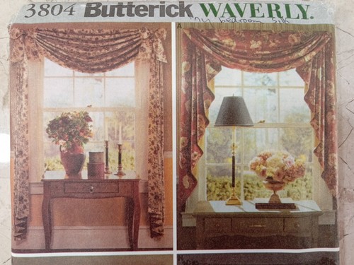 Waverly BUTTERICK 3804 Sew Pattern UNCUT Swag and Jabot Window Treatments Home - Picture 4 of 10