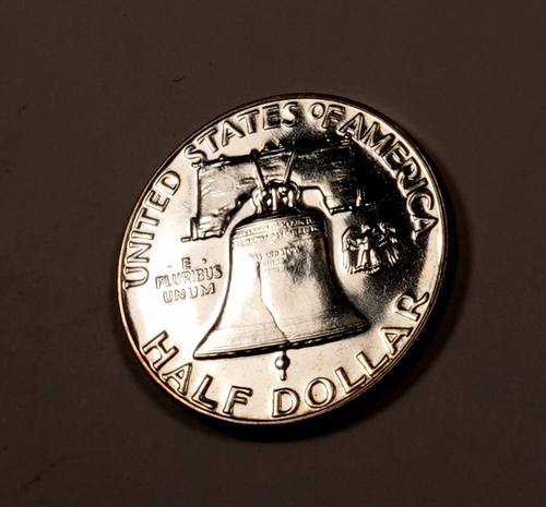 1955 Franklin Half Dollar - Gem Proof CAMEO - 90% Silver #H206 - Imagen 5 de 7