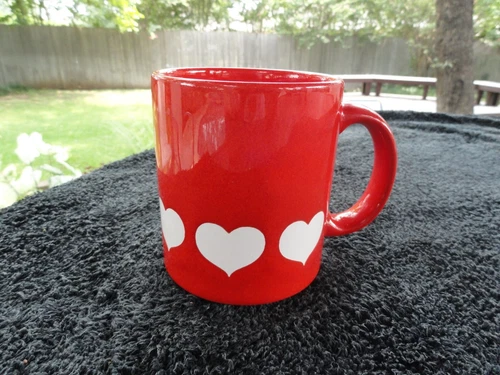 Waechtersbach Hearts White Hearts Red Mug