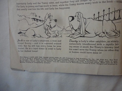 Walt Disney's LADY AND THE TRAMP WITH JOCK Four Color #629 DELL COMIC BOOK 1955 - Picture 4 of 5