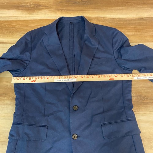 J Crew Blazer Herren 40R Ludlow blau ungefüttert unstrukturiert Baumwolle Wolle Jacke Moon - Bild 8 von 15