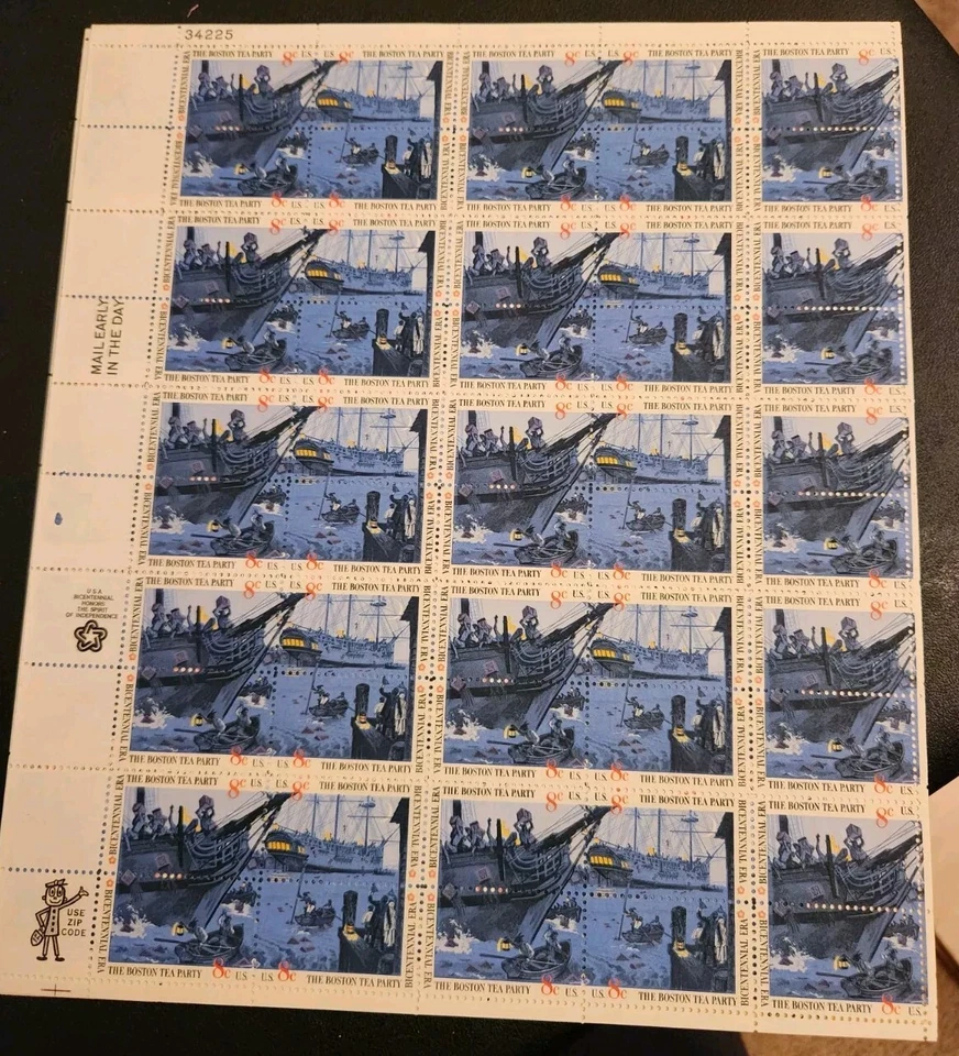 USA Stamps Scott # 1480-1483 4 Full Sheets Round Robin (Same Plate # on each) - Image 2 of 4