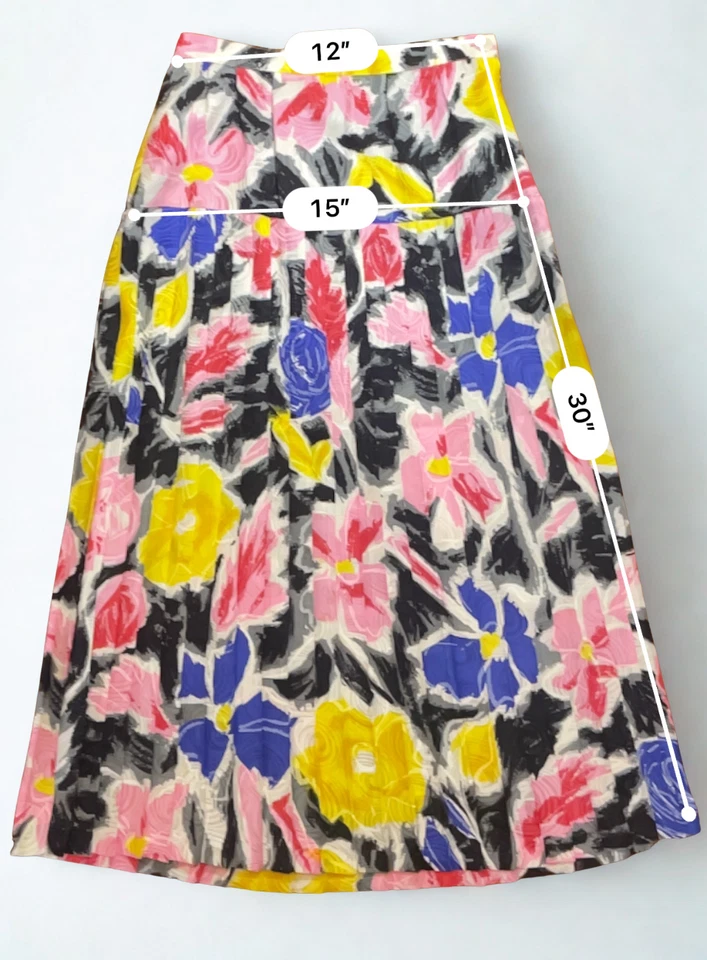 Traje Floral Vintage Neiman Marcus 100% Seda Pura - Talla 4 Foto 4 de 4