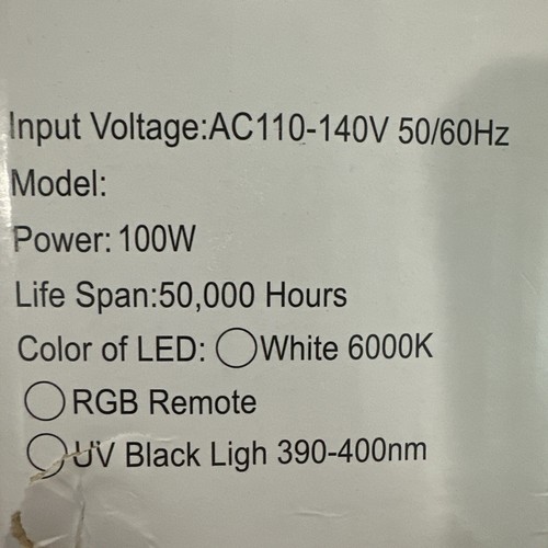 2 Stück 100w Rgb LED Fluter. Äquivalent 600w. Farbwechsel mit Fernbedienung - Bild 2 von 3