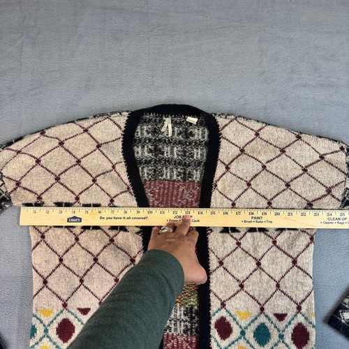 BKE Sweater Shaw Long Sleeve Womens Cardigan Woven Wool Lace CountryCore Large - Picture 4 of 7