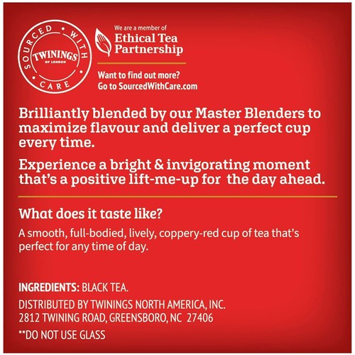 Twinings English Breakfast Pure Black Tea K-Cups - Includes 12 K-Cup Pods - Picture 4 of 4