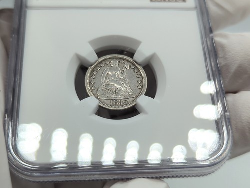 1856 NGC XF Details Seated Liberty Dime- LARGE DATE **Great Eye Appeal!** 001 - Picture 3 of 6
