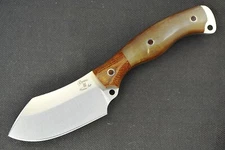 2017 Busse Custom Mini MUK .165" Satin INFI Blade, Tan Canvas G-rexed Ram Horn