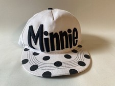 Disney Parks WDW Disney Minnie Mouse Baseball White Hat Cap Snap Back NWT