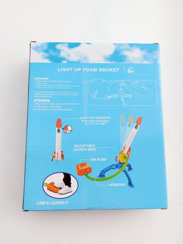 Leuchtschaum-Raketen-Set, inkl. 2 Raketen & Startbasis, fliegt bis zu 100 Fuß - Bild 2 von 2