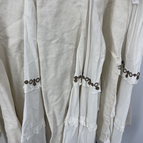 DVF Diane von Furstenberg Skirt Women 4 Linen Blend Cottagecore Lagenlook Whimsy - Picture 4 of 12