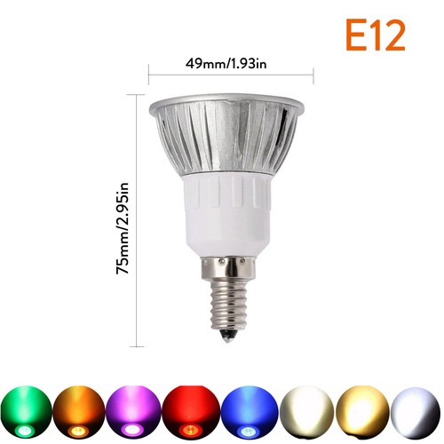 10X Dimmable GU10 E27 MR16 E12 E14 GU5.3 3W LED Spotlight Bulbs 12V 24V Lamps RG - Picture 17 of 20